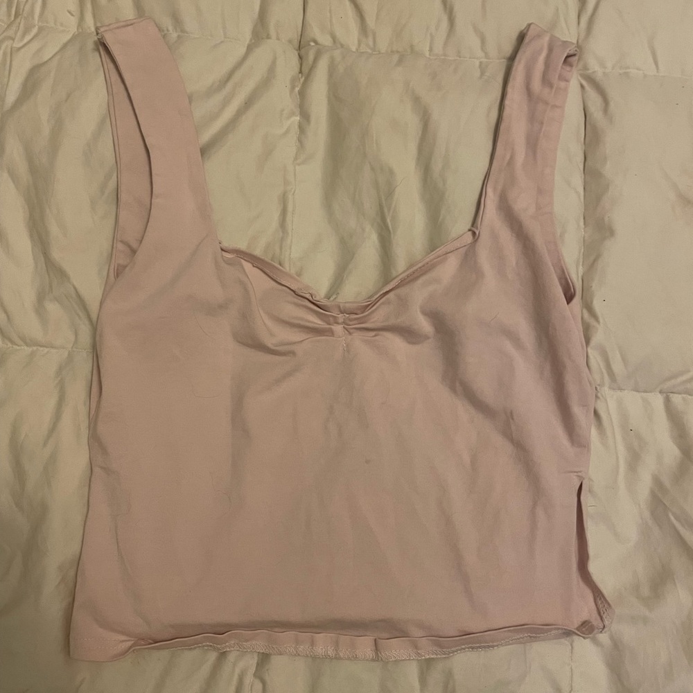 Pink cropped tank